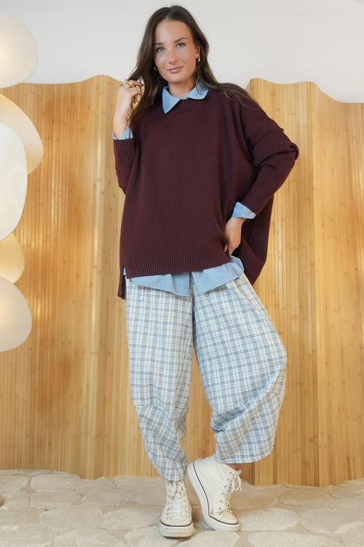 Purdy Chill Luxury Knit Burgundy /9=